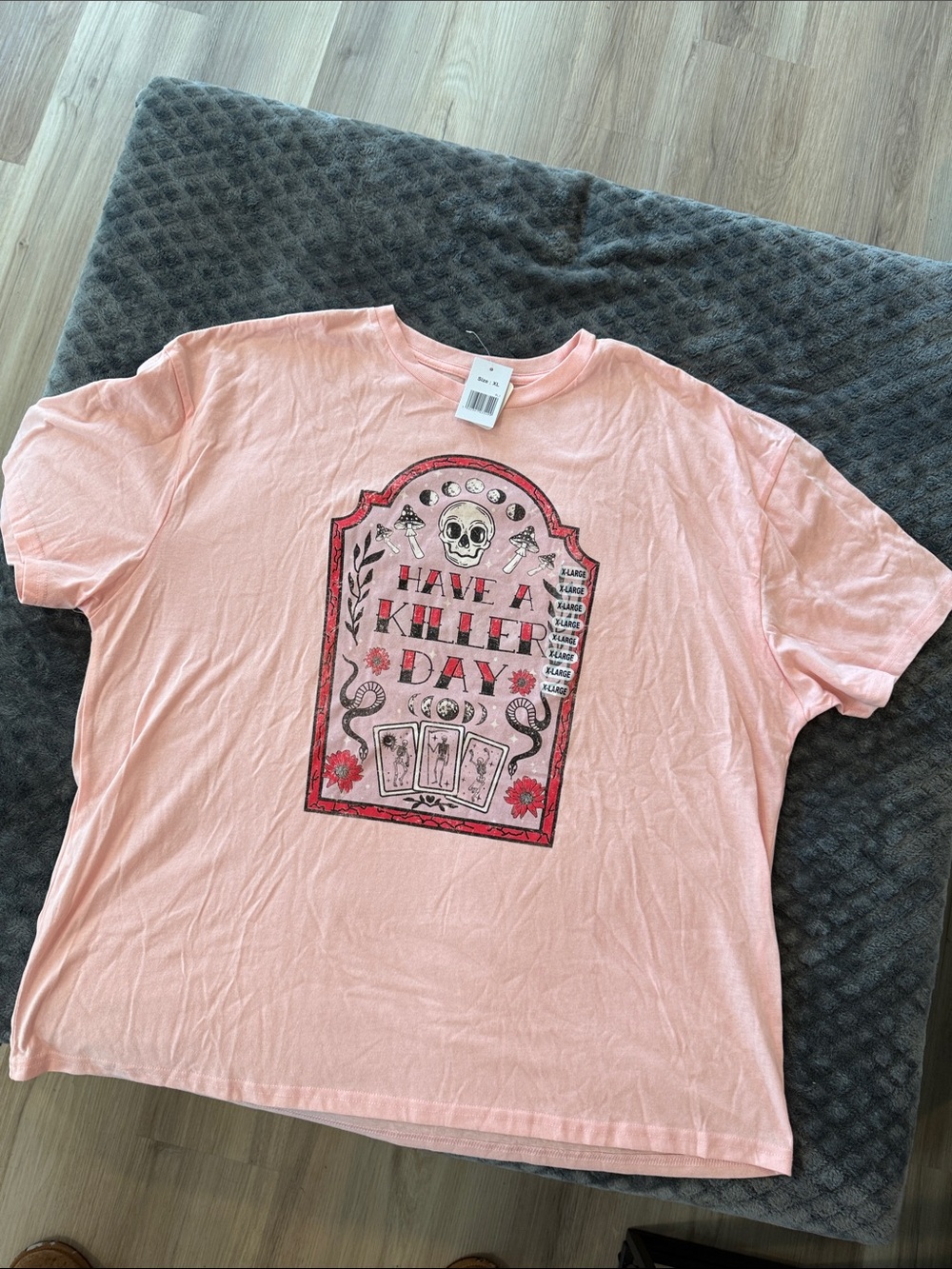 Have a Killer Day Graphic Women’s Halloween Tee - Pink